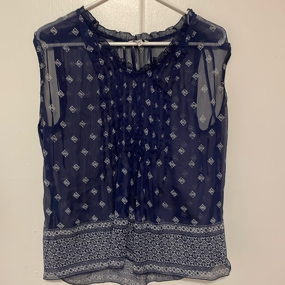 Sonoma women’s sheer navy blouse